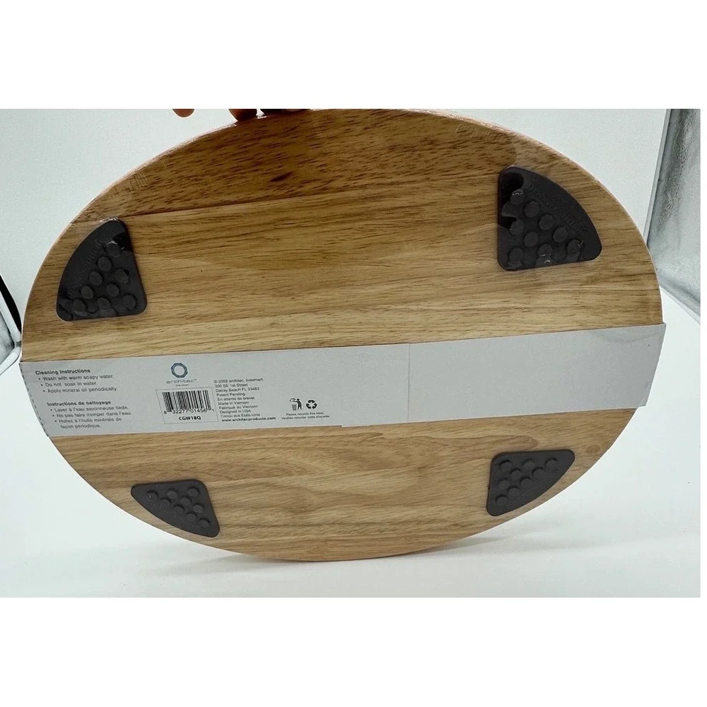 Architec Cutting Board Unisex Gripper Wood Concave Meat Carving Natural‎